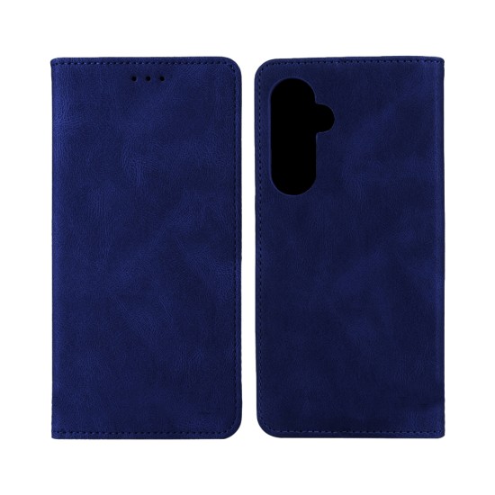 Leather Flip Cover with Internal Pocket for Samsung Galaxy S23 FE Blue